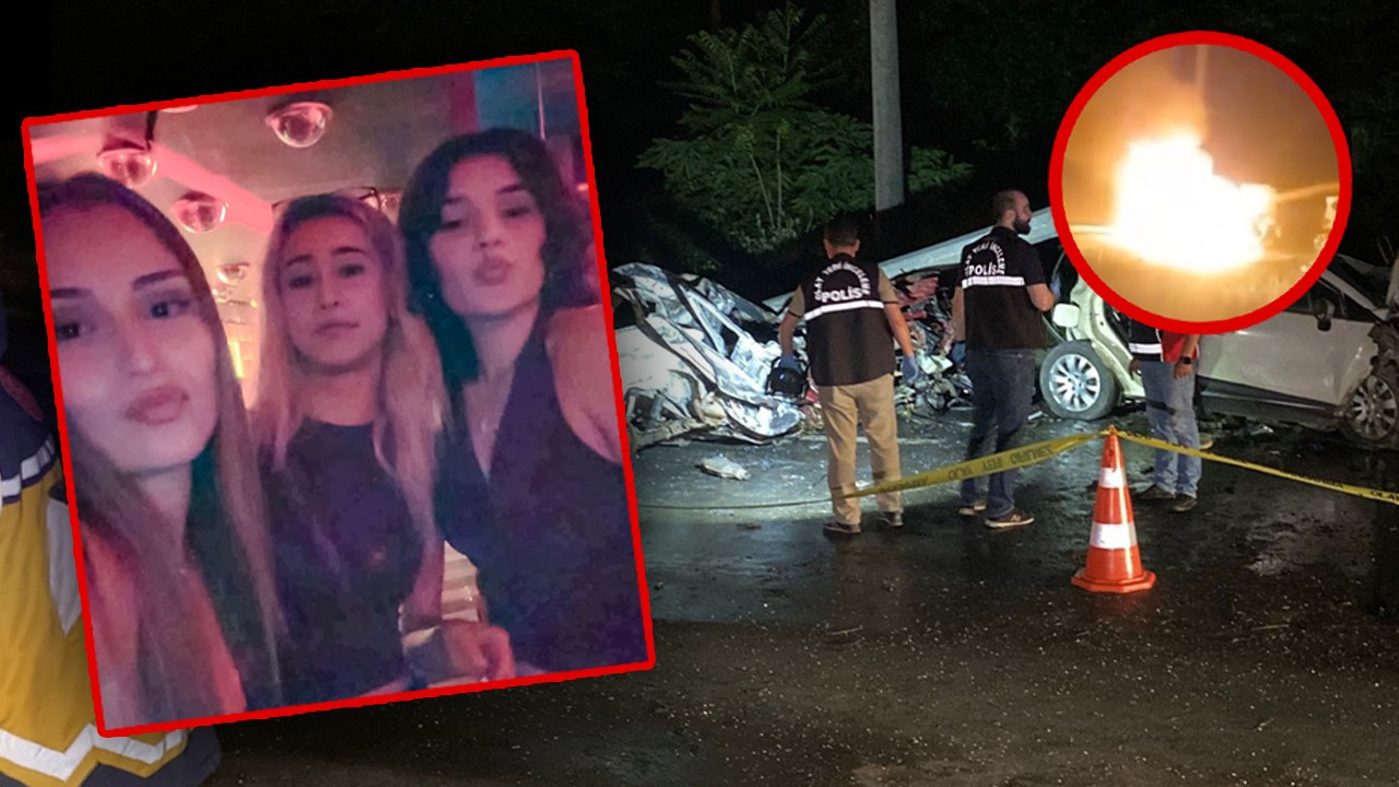 Üç genç kadın feci kazada yanarak vefat etti! Geriye bu kare kaldı